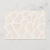 サファリキリン赤ちゃんシャワーブックリクエストカード エンクロージャーカード (裏面)