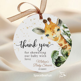 サファリキリン赤ちゃんシャワー フェイバータグ