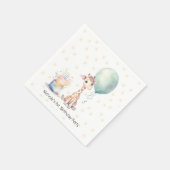 サファリキリン風バルーンケーキ1st.誕生日パーティー スタンダードカクテルナプキン (角)