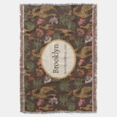 サファリキリン&トロピカル離れ子供部屋 スローブランケット (正面縦)