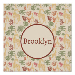 サファリキリン&パーム離れ子供部屋 ポスター