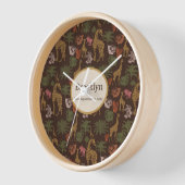 サファリキリン&パーム離れ子供部屋 壁時計 (傾斜)