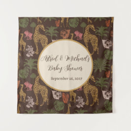 サファリキリン&フローラベビーシャワー タペストリー