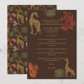 サファリキリン&フローラベビー誕生のお知らせ 招待状 (正面/裏面)