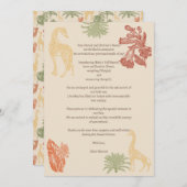 サファリキリン&フローラベビー誕生のお知らせ 招待状 (正面/裏面)