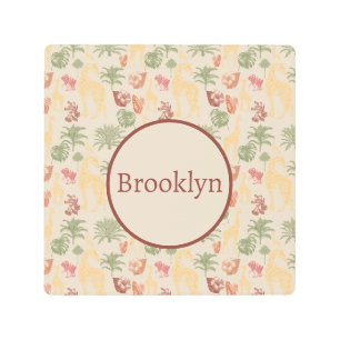 サファリキリン&フローラ子供部屋 メタルプリント