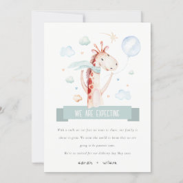 サファリキレーフスタークラウドバルーンベビー妊娠 案内状