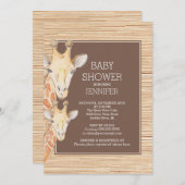 サファリキレーフニュートラルベビーシャワー 招待状 (正面/裏面)
