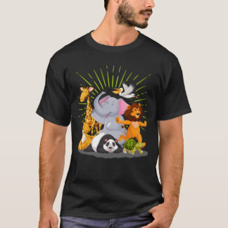 サファリギフト 動物園 動物 男の子 女の子 Tシャツ