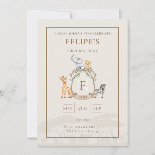 サファリクレスト 招待状 (正面)