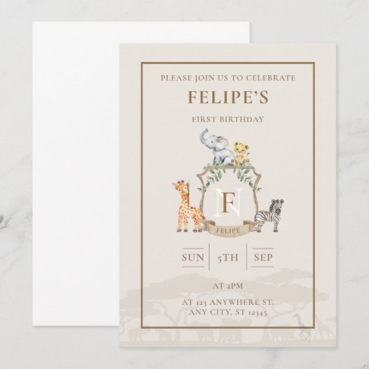 サファリクレスト 招待状 (正面/裏面)