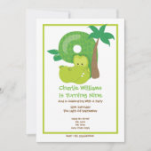 サファリクロコダイル第9誕生日パーティー 招待状 (正面)