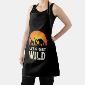 サファリクールデザイン女子男性へキッズサファリアニマ エプロン (インサイチュ)