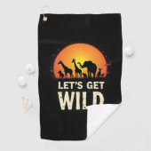 サファリクールデザイン女子男性へキッズサファリアニマ ゴルフタオル (インサイチュ)