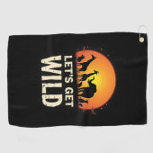 サファリクールデザイン女子男性へキッズサファリアニマ ゴルフタオル (横)