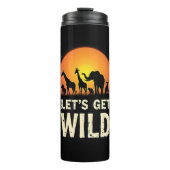 サファリクールデザイン女子男性へキッズサファリアニマ タンブラー (正面)