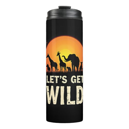 サファリクールデザイン女子男性へキッズサファリアニマ タンブラー (正面)