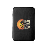 サファリクールデザイン女子男性へキッズサファリアニマ バスマット (正面縦)