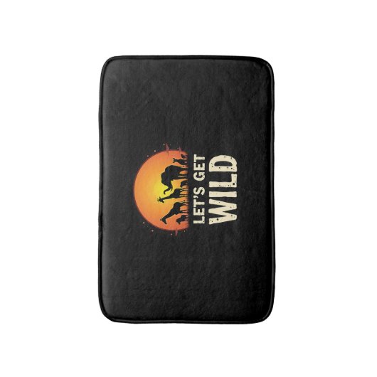 サファリクールデザイン女子男性へキッズサファリアニマ バスマット (正面縦)