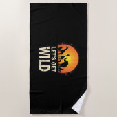 サファリクールデザイン女子男性へキッズサファリアニマ ビーチタオル (正面)