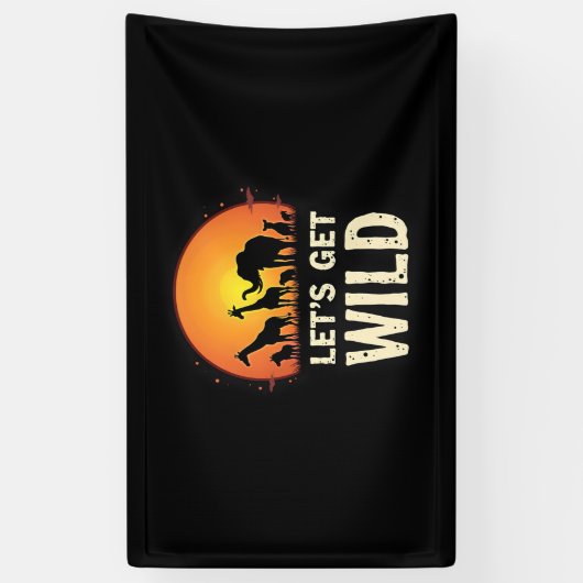 サファリクールデザイン女子男性へキッズサファリアニマ 横断幕 (縦)