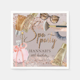 サファリグリッタースパ誕生日 スタンダードカクテルナプキン