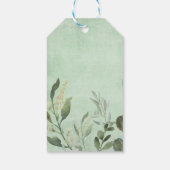 サファリグリーンリー金ゴールドゾウ赤ちゃんシャワーパーティー ギフトタグ (裏面)