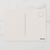 サファリグリーン金ゴールドベージュ色ベビーシャワー招待状 ポストカード (裏面)