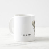 サファリグレーゾウ動物 コーヒーマグカップ (正面左)