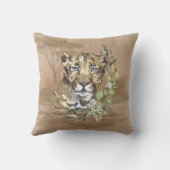 サファリサバンナサハラヒョウ青い目 クッション (裏面)