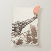 サファリサンセットキリン自然風景 アクセントクッション (裏面(縦))