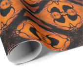 サファリサンセットパターンジオメトリックアートオレンジ ラッピングペーパー (ロールコーナー)