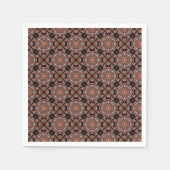 サファリサンセットボヘミアンスター秋マンダラタイル スタンダードカクテルナプキン (正面)