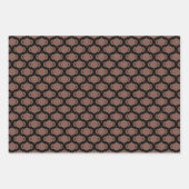 サファリサンセットボヘミアンスター秋マンダラレトロ70s ラッピングペーパーシート (正面3)