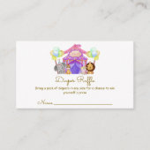 サファリサーカスバルーンオムツラフェベビーシャワー エンクロージャーカード (正面)