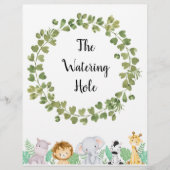 サファリザウォーターリングホールポスター (正面)