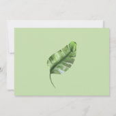 サファリシンプルトロピカルワイルドワンベビーシャワー 招待状 (裏面)