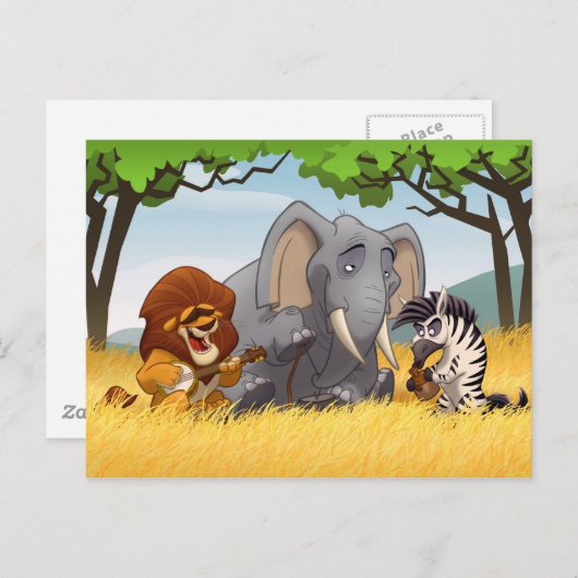 サファリジャグバンドはがき ポストカード (正面/裏面)