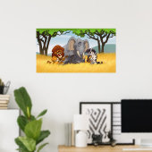 サファリジャグバンドポスター ポスター (ホームオフィス)