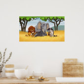 サファリジャグバンドポスター ポスター (キッチン)