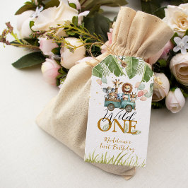 サファリジャングルありがとうワイルドワン1歳の誕生日 ギフトタグ