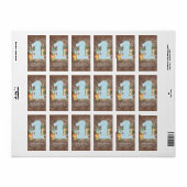 サファリジャングルおもしろいワンバースデー住所 シール (フルシート)