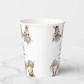 サファリジャングルかわいいブルーボーイ誕生日 紙コップ (右)