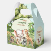 サファリジャングルかわいいワイルドワン誕生日メディア フェイバーボックス (正面)