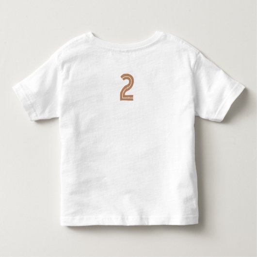 サファリジャングルかわいい動物たち野生の2歳の誕生日 トドラーTシャツ (裏面)