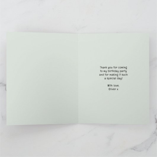 サファリジャングルの動物の誕生日お礼カード サンキューカード (内部)