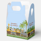 サファリジャングルの動物を使った木切り絵入れ箱 フェイバーボックス (オープン)