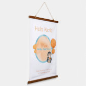 サファリジャングルアドベンチャーウォーターカラーモンキー 吊り下げ型タペストリー (傾斜あり)