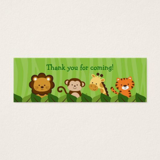 サファリジャングルアニマルグディーバッグラベルギフトラベル (正面)