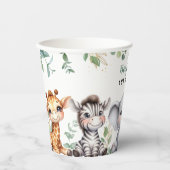 サファリジャングルアニマルズワイルドワン誕生日 紙コップ (正面)